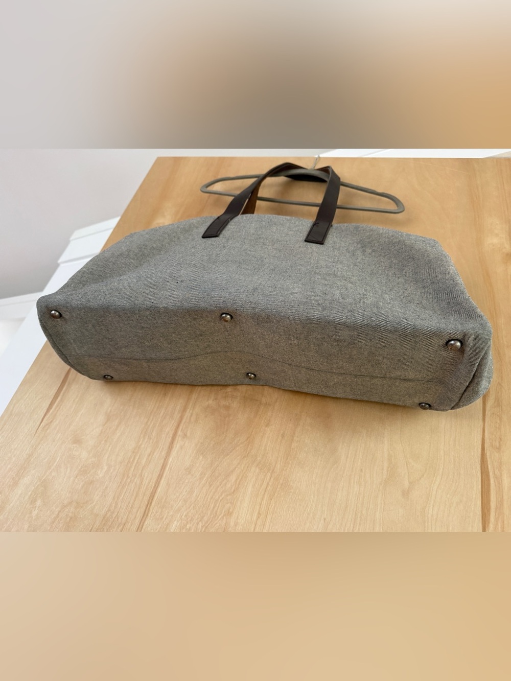 Everlane Weekender Duffel Bag – Grey Canvas & Leather - Picture 9 of 16